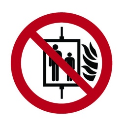 [PSA _SIG_INT_10_P020] Interdiction d'utiliser l'ascenseur en cas d'incendie