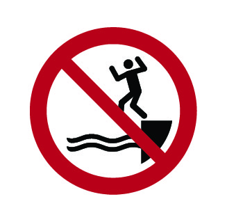 Interdiction de sauter dans l'eau