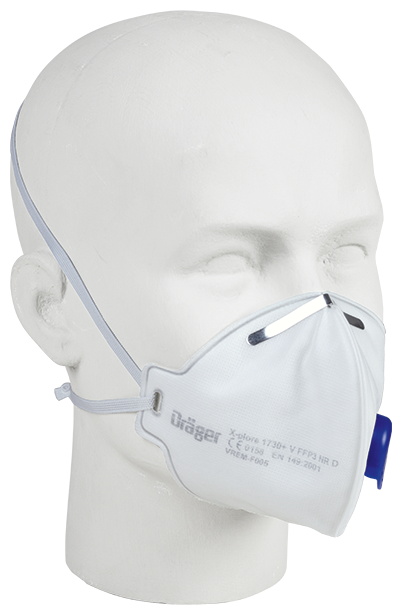 Masque à particules à usage unique pliable plat DRÄGER, classe de filtration FFP3