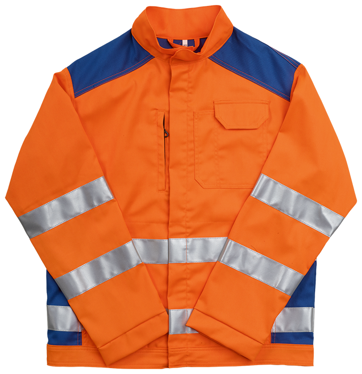 Veste de sécurité orange vif/bleue SICURELAST REFLEX