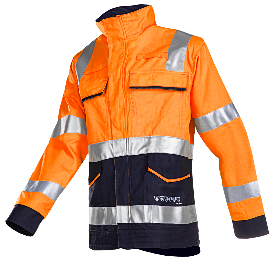 Pantalon de sécurité multinormes orange vif/bleu foncé SIO-SAFE EXTRA (copie)