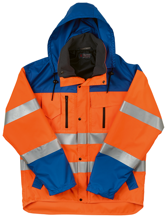 Veste de pluie et de sécurité orange vif/bleue IMPERMA REFLEX