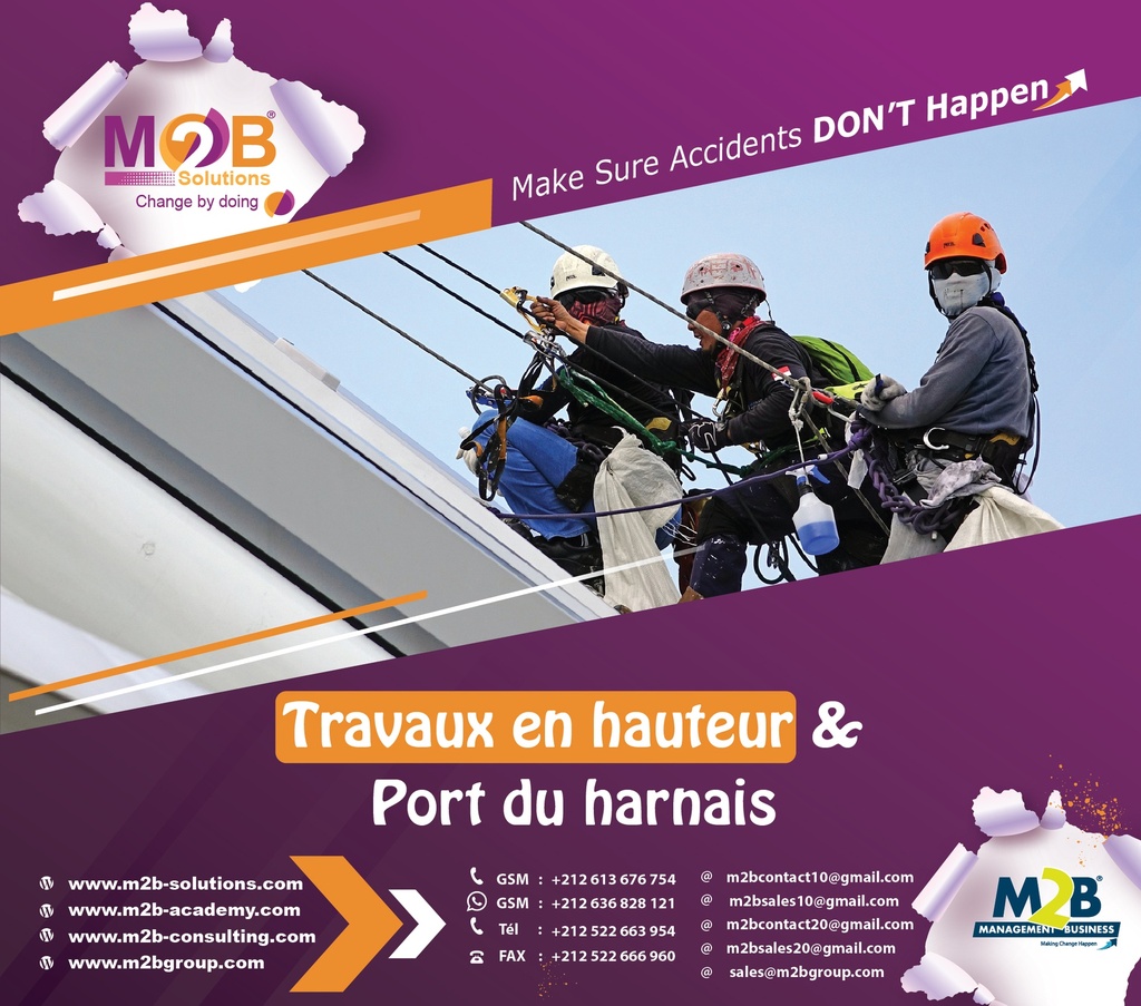 Travaux en hauteur &amp; Port du harnais