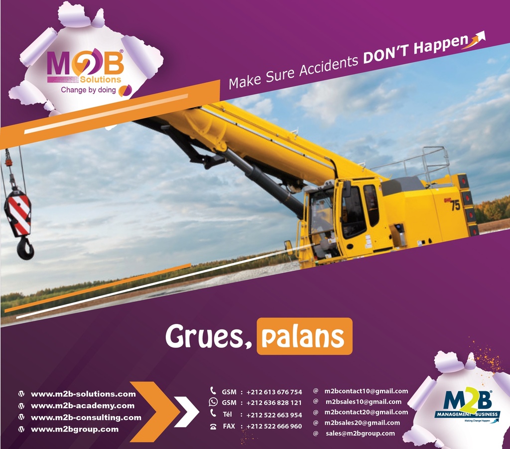 Grues, palans
