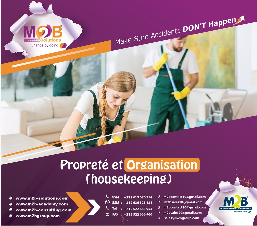 Propreté et Organisation (housekeeping)