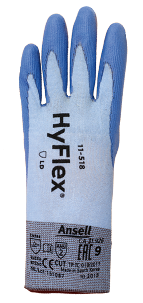 Gants de protection anti-coupures ANSELL HYFLEX 11-518
