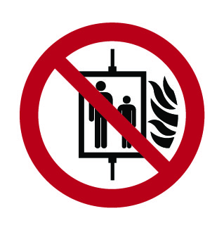 Interdiction d'utiliser l'ascenseur en cas d'incendie