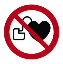 [PSA _SIG_INT_10_P007] Interdiction d'accès pour les personnes ayant des dispositifs cardiaques implantés actifs