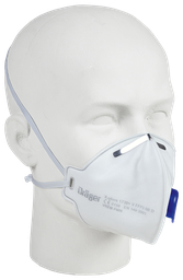 [PSA _EPI_MAS_10_0023] Masque à particules à usage unique pliable plat DRÄGER, classe de filtration FFP3