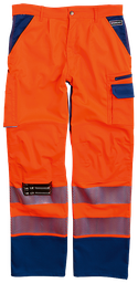 [PSA _EPI_VÊT_10_0020] Pantalon professionnel de sécurité orange vif/bleue EXTENSO REFLEX