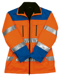 [PSA _EPI_VÊT_10_0047] Veste de sécurité longue orange vif/bleue TREKKER REFLEX