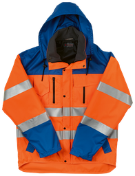 [PSA _EPI_VÊT_10_0049] Veste de pluie et de sécurité orange vif/bleue IMPERMA REFLEX