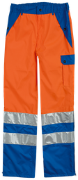 [PSA _EPI_VÊT_10_0050] Pantalon de pluie de sécurité orange vif/bleue IMPERMA REFLEX