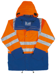 [PSA _EPI_VÊT_10_0051] Pantalon de pluie de sécurité orange vif/bleue IMPERMA REFLEX (copie)