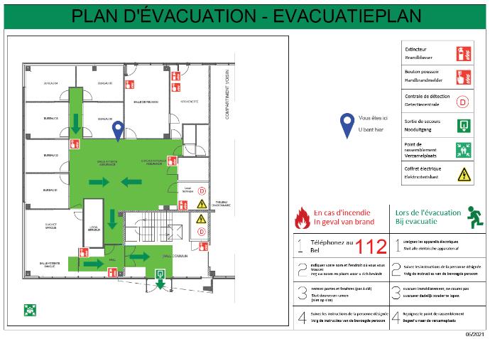 Pictogramme plan d'évacuation