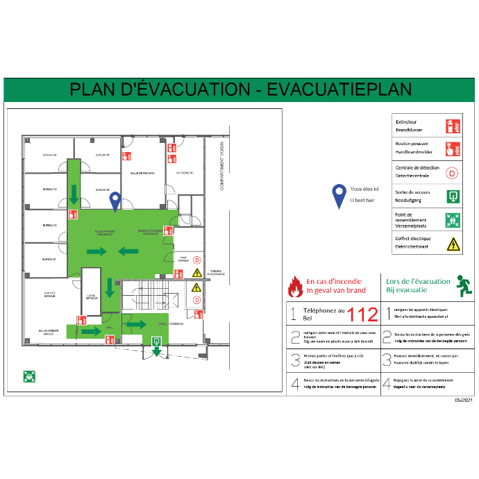 Pictogramme plan d'évacuation