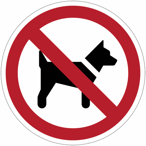 Panneaux interdit aux chiens