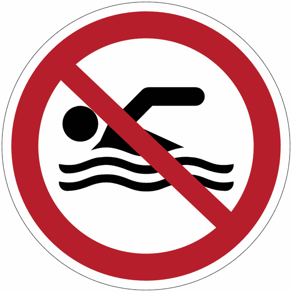 Panneaux baignade interdite