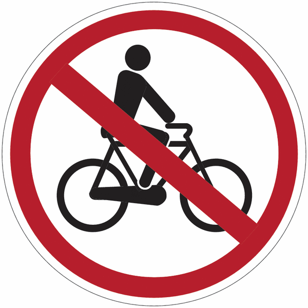 Panneaux interdit aux vélos