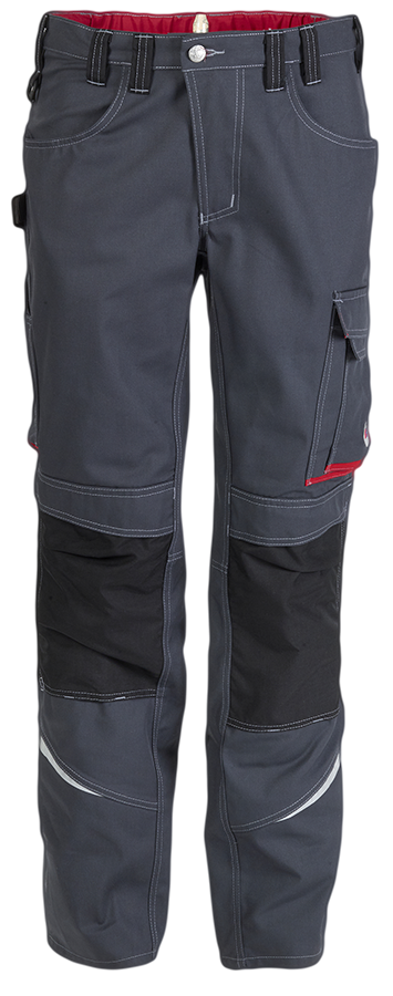 Pantalon de travail anthracite/rouge