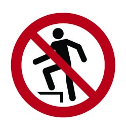 [PSA _SIG_INT_10_P019] Interdiction de marcher sur la surface