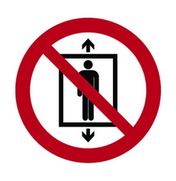 [PSA _SIG_INT_10_P027] Interdiction de utiliser cet ascenseur pour les personnes