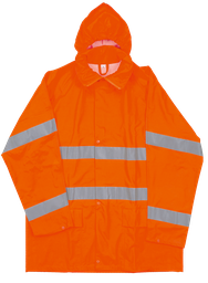 [PSA _EPI_VÊT_10_0063] Veste de pluie légère orange vif RAINFLEX REFLEX