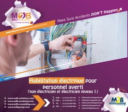 [M2BS_WSHE_300_200] Habilitation électrique pour personnel averti (non électricien et électricien niveau 1)